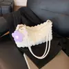 Bolsa Pequena Fashionável Estilo Coreano Cor Sólida Fresca e Simples com Alça de Ombro Amarrada para Mulheres 2026 Nova Bolsa Transversal para Mulheres