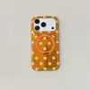 Capa magnética color block de bolinhas estilo Ins adequada para iPhone 17 Pro Max, suporte Apple 16, 15 Pro anti-queda 17
