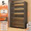 Gabinete de Almacenamiento para el Hogar Gabinete de Almacenamiento de Acero Librero para Dormitorio Estantería de Múltiples Niveles con Puertas para Sala de Estar Balcón de Pie Gabinete de Chapa Metálica