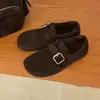Birkenstocks de Lana para Mujer 2026 Otoño Invierno Versátiles Cómodos Zapatos de Algodón Suela Gruesa de Lana Más Terciopelo Zapatos de Mocasín que Aumentan la Altura Zapatos Peludos