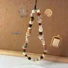 Câmera CCD Quadrada Retrô Ursinho Cachorro Cordão de Mão DIY Feito à Mão Miçangas Cordão Polaroid Capa de Celular Pingente Tendência