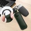Estuche de cuero para almacenamiento de discos U, anillo de resorte portátil, protector U resistente a arañazos, estuche protector para discos de memoria, llavero, bolsa de almacenamiento