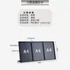 Suporte de Exibição de Metal de Três Peças Placa de Mesa A4 para Loja de Chá de Leite Menu Publicidade e Quadro de Pedidos de Bar de Duas Peças