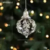 Pendente de Plástico Prateado de Formato Especial Transfronteiriço Galvanizado Brilhante Acessórios de Pingente de Árvore de Natal Decorações de Natal
