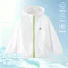 Roupa de Proteção Solar Infantil com Sensação Fresca, Ultrafina, UPF50+, Amiga da Pele, Respirável, para Meninos e Meninas, Jaqueta Fina Anti-UV
