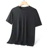 18899t Camiseta de Seda de Gelo com Efeito Ondulado de Água de Secagem Rápida para Homens, Verão Tamanho Grande Gola Redonda Manga Curta, Alto Volume de Vendas Transfronteiriças no Verão