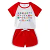 Traje de verano 2023 para niños y niñas, pantalones cortos, camiseta de manga corta, conjunto deportivo informal de dos piezas