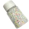 Pétalas de Cereja Lantejoulas Nail Art Glitter Laser Flush Cânhamo Cebola em Pó Pétala Cristal Cola Gotas Pacote de Material DIY Areia Movediça Mahjong