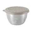 Tigela de Mergulho de Aço Inoxidável 304 Tampa de Silicone à Prova de Vazamento Copo para Molho Cozinha Casa Molho Tempero Molho de Soja Prato Pequeno