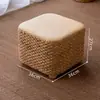 Mesa de Té de Ratán Tejido Tatami Mesa de Ventana Abuhardillada Mesa Pequeña Kang Mesa Kang Mesa de Café Pequeña Juego de Tres Piezas Mesa de Suelo Mesa Baja Pequeña Hogar