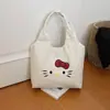Bolso de hombro de gran capacidad para mujer, nuevo bolso tote de lona 2026, bolso de mano casual de dibujos animados, bolso tote versátil para el día a día