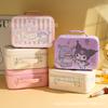 Bolsa de Mensajero al por Mayor Caja de Almacenamiento Portátil para Cosméticos Dibujos Animados Lindos Piel Sintética Estudiante Almacenamiento y Organización Caja de Cosméticos