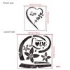 Amor Amor Día de San Valentín Pegatinas de Pared Espejo Pegatinas Decorativas para Centro Comercial SM231 Pegatinas de Pared Espejo Acrílico de Amor