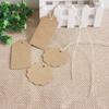 Etiqueta de papel kraft personalizada DIY pequeña tarjeta de agradecimiento caja de dulces accesorios componente tarjeta creativa en blanco
