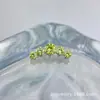 Pendientes Curvos de Diamante de Cinco Eslabones de Aleación de Titanio Astmf-13 Titanio G23 Rosca Interna Circonita Labret Piercings para Oreja Joyería para Piercings
