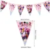 Decoraciones para Fiesta Temática de Chicas Caza de Brujas Platos de Papel Desechables Papel de Seda Pancarta Bandera Cuchillo Tenedor Cuchara