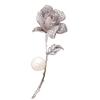 Alta moda pérola pino de cobre conjunto zircão Camellia masculino e feminino terno jaqueta acessórios rosa broche mulheres