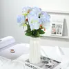 Hielo Picado Azul Rosa de Simulación Flor de Alto Valor Ramo de Flores Arreglo Floral Adornos Día de San Valentín Sala de Estar Comedor Flor de Seda Flor Artificial Decoración