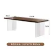 Escritorio colgante acrílico de madera maciza antigua Mesa de comedor de doble uso Madera de fresno Sala de estar Mesa larga Mesa de tablero grande