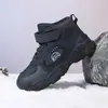 Zapatos de algodón para exteriores para niños, de invierno, engrosados y cálidos, zapatillas deportivas para niños con forro de felpa, antideslizantes, para niños mayores, botas de nieve, estilo transfronterizo