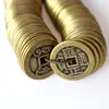 Moneda antigua de cobre espesado diámetro 28 mm grosor 2.3 mm dinastía Qing cinco Emperadores Casa Town House cuerda de la suerte cuerda de cáñamo fabricantes lote
