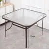Mesa Dobrável Externa Pequeno Apartamento Simples Comer Mesa de Jantar para Casa Cadeiras Mesa Portátil para Barraca Mesa Redonda Quadrada de Vidro