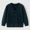 2024 Nova Primavera e Outono Crianças Algodão Lã Médio e Grande Crianças Suéter Casaco Fino Masculino e Feminino Bebê Malha Cardigan Outer Wear