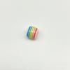 Atacado 10*12mm Resina Furo Grande Listras Coloridas Contas Barril Contas Arco-Íris Acessórios de Cabeça Pulseira Roupa Contas Soltas