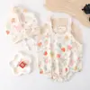 Bebê Sling Bag Fart Clothes Crianças sem mangas Jumpsuit Vestido de Verão Baby Girl's Vest Hare Princess Bonito Verão Fino