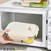 Marmita compartimentada para trabalhadores de escritório, pote seguro para micro-ondas, marmita extra grande de vidro, bento box de grande capacidade