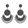 Pendientes Exóticos de Venta Caliente, Ganchos de Oreja Artísticos Clásicos Elegantes Vintage, Pendientes Versátiles con Colgante de Borla Hueca de Moda