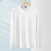 Camiseta de manga larga para hombre, capa interior de otoño para hombre, camiseta base elástica de corte holgado, camiseta estampada estilo coreano ins para hombre