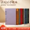 Cubierta para Carpeta de Seis Agujeros A5 Cubierta de Cuero Sintético Cuaderno con Páginas Interiores Desmontables Carpeta para Estudiante Negocios Oficina