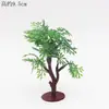 Enchufe para Pastel de Cumpleaños de Árbol del Bosque Verde Azul Amarillo Fieltro Árbol Mori Decoración para Hornear Tarjeta de Mesa de Postre