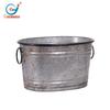 Balde de ferro pastoral galvanizado para plantio tipo borda grossa balde balde galvanizado antigo balde de metal retangular balde de ferro para plantio de flores