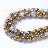 Casting Ming trade oro blanco semi-electroplateado vidrio de craquelado de palomitas de maíz cuentas sueltas pulsera de cuentas DIY collar accesorios de joyería