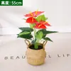 Sala de Estar Estilo Escandinavo Planta Verde Monstera Deliciosa Pequeno Vaso Planta Verde Falsa Enfeites Enfeites de Flores Artificiais Decorativos