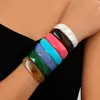 Pulsera de resina degradada color café de venta caliente transfronteriza para mujer, pulsera curva, anillo de amistad, joyería de alta gama de moda al por mayor