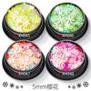 Venta al por mayor transfronteriza 5mm lentejuelas con forma especial de flor de cerezo belleza de uñas flujo joyería de cáñamo DIY pegamento crema relleno delgado para mascotas
