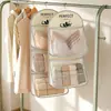 Bolsa colgante para calcetines, organizador colgante de armario multicapa para ropa interior de estudiante, esencial para colgar en la pared del dormitorio