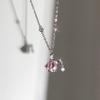 Collar de Conejo Agradable Rosa Dulce Lindo Cadena Clavícula Diseño Nicho Femenino Zodíaco Conejo Año de Vida Año Joyería Regalo