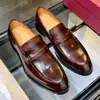 Zapatos de Piel de Lujo para Hombre Grano Abierto Piel de Vaca de Flor Entera Zapatos Formales de Negocios Británicos Hechos Completamente a Mano por Dentro y por Fuera Piel de Vaca Completa
