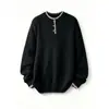 2026 Nuevo Jersey de Punto para Hombre de Invierno Cuello Redondo Estilo Coreano Talla Grande Moda Casual Camisa Básica