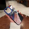 Capa para Celular Bandeira Americana Apple 17Promax Águia Iphone13 Cor Prata 16 Capa Protetora 12 Capa Rígida Masculina