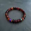 Pulseira de conta única redonda irregular cor de sangue âmbar com veios de sangue pulseira nova transmissão ao vivo presente transfronteiriço presente joias atacado fábrica