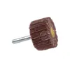 Estropajo de 6 patrones con mango Cabezal de lijado de papel de lija Rueda de pulido y cepillado Rueda de ala Cabezal de lijado de fibra Mango rojo Arena Verde