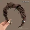 Nueva diadema de alta gama 2026, peine para el cabello estilo Maillard para peinar y arreglar los cabellos sueltos, accesorio para el cabello de uso diario estilo coreano para usar al aire libre
