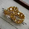 Permita-me Brilhar com Estes Brincos Redondos Vazados Banhados a Ouro Real 14K de Estilo Europeu e Americano, Presilhas de Orelha de Luxo Leve e Acessórios de Orelha Elegantes para Mulheres