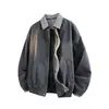 Chamarra retro original con bloques de color estilo japonés para hombre y mujer, corte holgado, adecuada para ir al trabajo, casual, versátil, chamarra de marca moderna