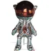 Acero Inoxidable Espejo Escultura de Oso Espacial Astronauta de Dibujos Animados de Moda Ornamento Grande para Punto Fotográfico de Centro Comercial Decoración de Piso Personalización